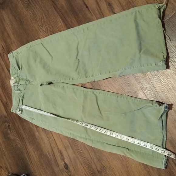L'AGENCE Olive Green High Waisted Wide Leg Jeans A6 - Picture 2 of 5